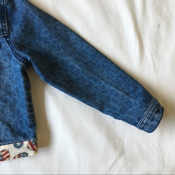 Jeans jacket size 4T 4 patriotic flag hearts coat - Picture 11 of 14